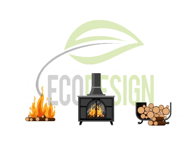 Ilustración estufa de leña Normativa Ecodesign 2022