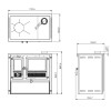 Dimensions de la cuisine à bois Iron Steel Eider Biomasse