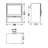 Dimensions du poêle à bois Acacia Ecodesign Panadero