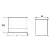 Dimensions du poêle à bois Athira 700 GV