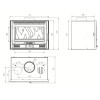 Dimensions du poêle à bois Insert Tracia Iron 70 ventilé