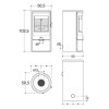 Dimensions du poêle à bois étanche Neosen Plus