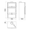 Dimensions du poêle à bois Oven EcoDesign