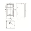 Dimensions du poêle à bois Quartz avec four