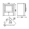Dimensions du poêle à bois Sintra EcoDesign