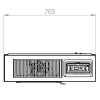 Poêle à granulés canalisable Efeso 12 kW dimensions supérieures
