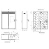 Poêle à granulés canalisable Taftan 13kW dimensions