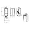 Poêle à granulés Elite 7 kW dimensions
