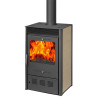 Poêle à bois Dalia Iron ventilé de Eider Biomasse