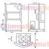 Plan des dimensions du poêle à bois Fynn Xtra 2.0