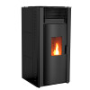 Poêle à granulés Gyda 15 kW canalisé couleur noire