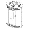 Poêle à granulés d'angle Sardes 11kW structure