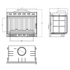 Poêle à bois Creta 12 kW dimensions