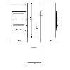 Plan des dimensions du poêle à bois Altea EcoDesign
