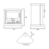 Plan des dimensions du poêle à bois Sintra EcoDesign de Panadero
