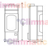 Plan des dimensions du poêle à bois Koko