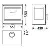 Plan des dimensions du poêle à bois Onix Wall