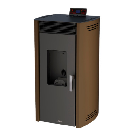 Estufa de pellet Noa Hydro Bronpi color moka