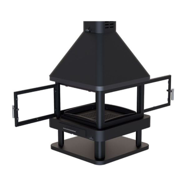 Chimenea Huelva cuatro caras con doble puerta