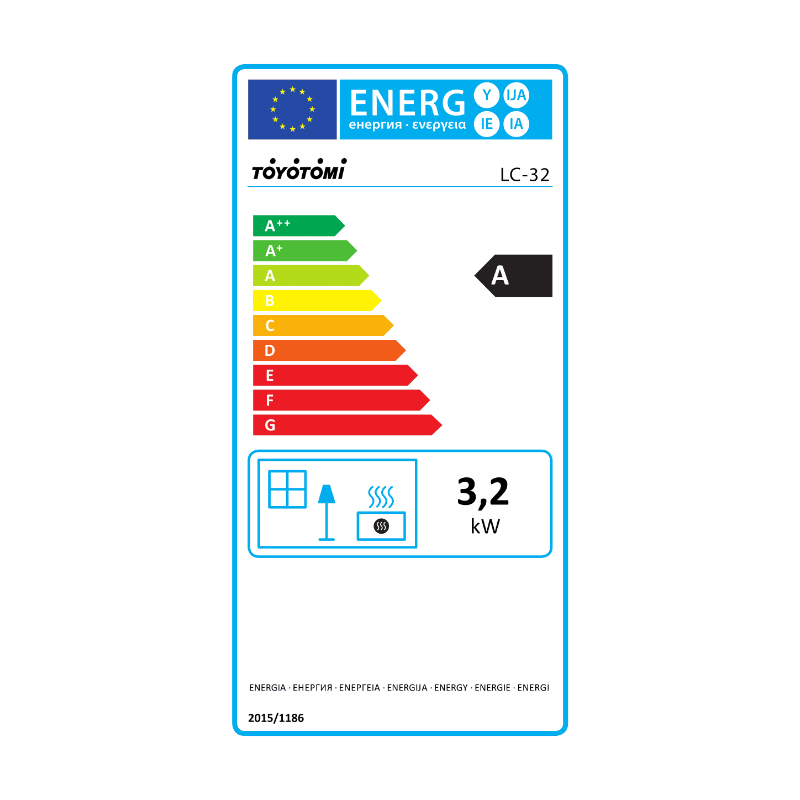 Consumo energético de la estufa de parafina Toyotomi LC-32 Consumo energético de la estufa de parafina Toyotomi LC-32