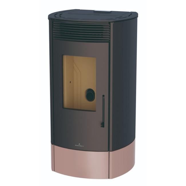 Estufa de pellet Trebol con wifi Bronpi color nude