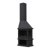 Chimenea de leña Dana cristal derecho