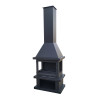 Chimenea de leña Dana 3 cristales