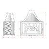 Dimensiones de la chimenea de leña 900 GV Invicta