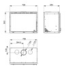 Dimensiones de la estufa de leña insertable Cairo 80
