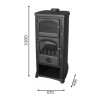 Dimensiones de la estufa con horno Forno Fonte