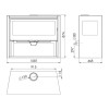 Dimensiones de la estufa de leña Allegro 3V Ecodesign