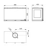 Dimensiones de la estufa de leña Cairo 90 3C Box