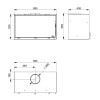 Dimensiones de la estufa de leña Cairo 90 Box Bronpi