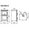 Dimensiones de la estufa Hilton-H