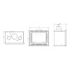 Dimensiones del insertable de leña 700 LH Compact