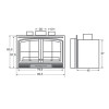 Dimensiones del insertable de leña 800 2 puertas