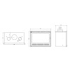 Dimensiones del insertable de leña 800 LH Compact
