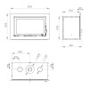 Dimensiones del insertable de leña Florida