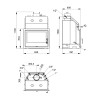 Dimensiones del insertable Hydro de leña Tecno Hydrobronpi 70