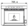 Insertable de pellets Tera 8 kW medidas delante