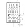 Estufa de pellets canalizable Efeso 12 kW medidas salidas