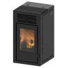 Estufa de pellets canalizable Teide Air 13 kW negro