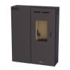 Estufa de pellets Minerva Slim Bronpi negra