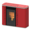 estufa de pellets oshima 7kw rojo