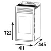 Estufa de pellets Tambora 7kW medidas