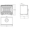 Insert de leña Sevilla 13 kW medidas