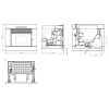 Insert de pellets canalizable Llaima 12 kW medidas