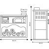 Plano medidas Cocina de leña Country Ceramic