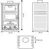 Plano medidas estufa de leña Hevia Ceramic Horno