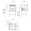 Plano dimensiones estufa de pellets Insertable Tavira 